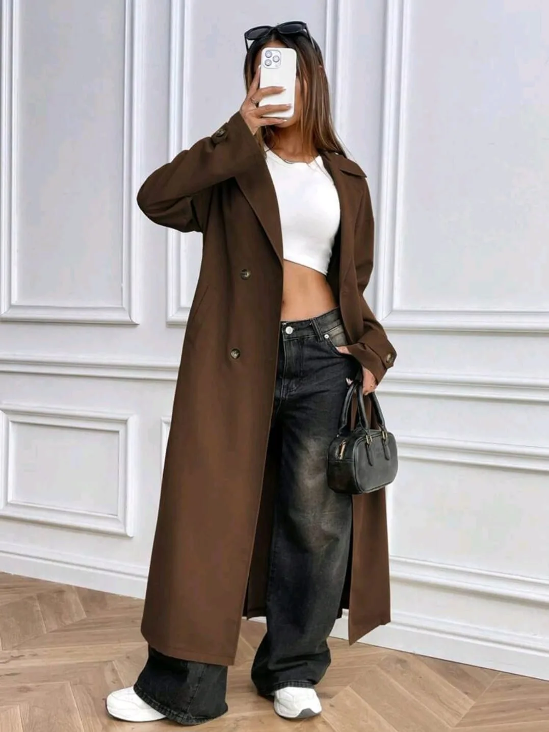gabardina marrón en marron