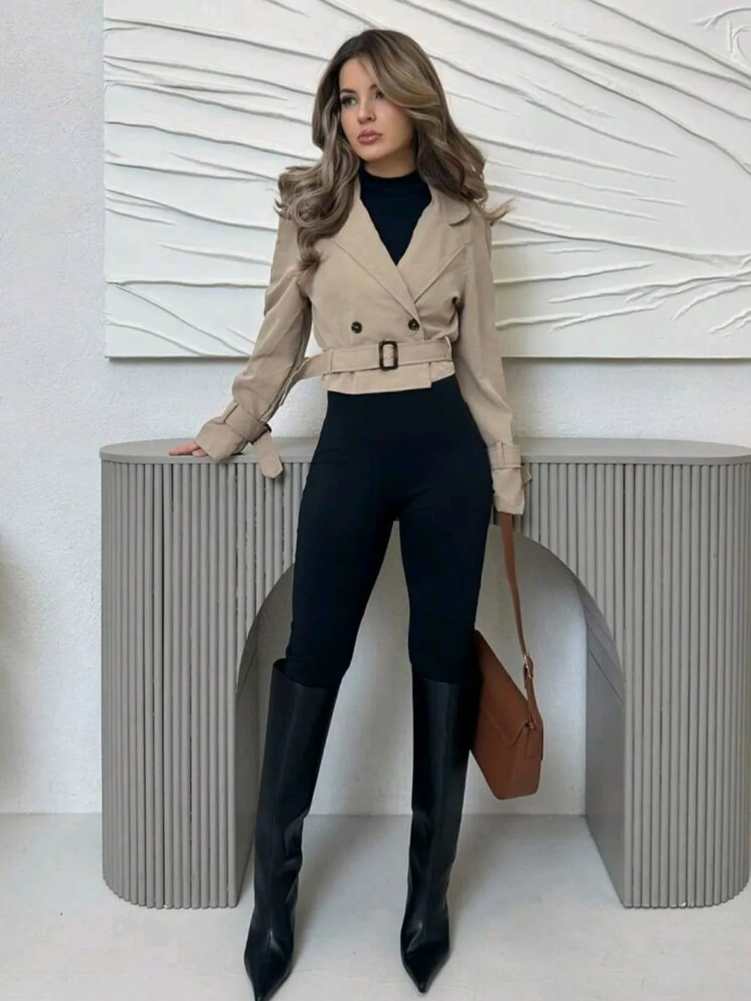 Mini Trench Jacket - Camel en camel