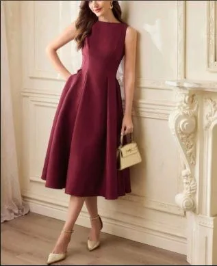 Vestido Midi Audrey – Elegancia Atemporal