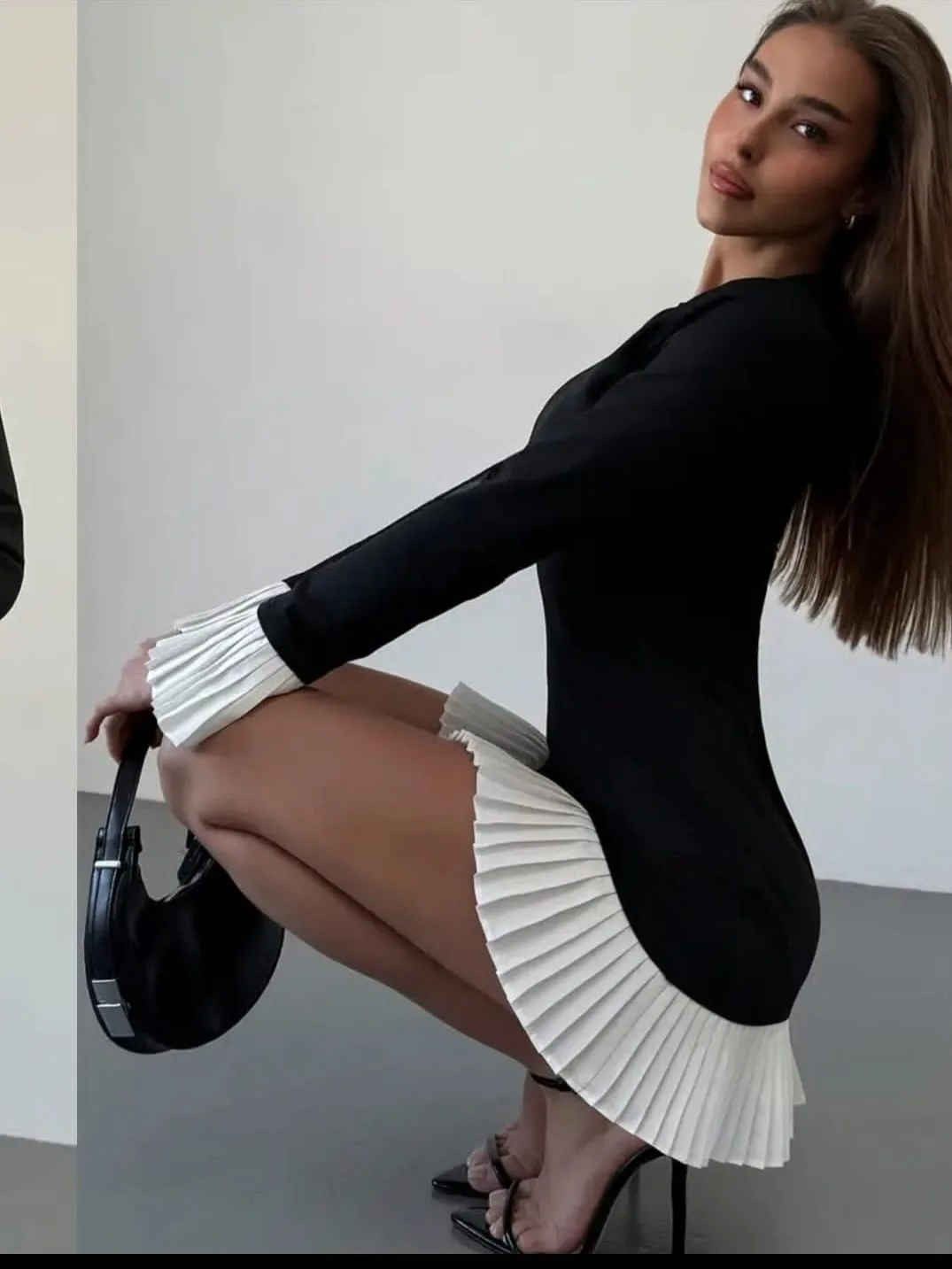 Vestido Mini Contraste Elegancia Moderna