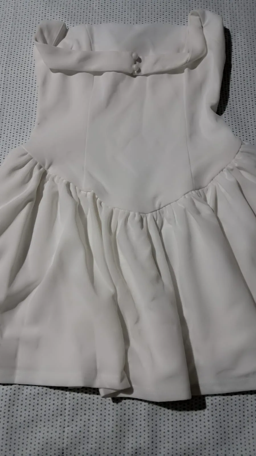 Vestido White "Bloom" - Halter Style en blanco — foto 4